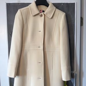 Cream J Crew coat. Size P10